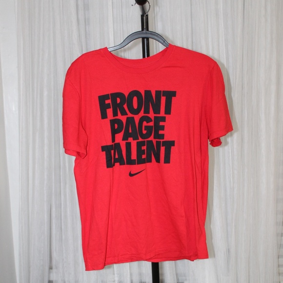 Nike “Front Page Talent” Graphic Tee.  Red.  Sz. L - Picture 1 of 6